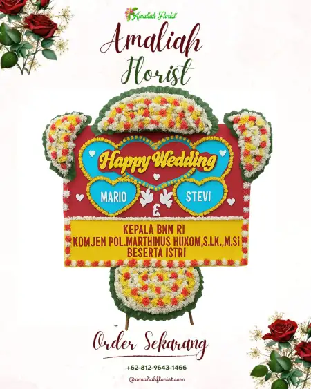 Papan Bunga Pernikahan Jajar